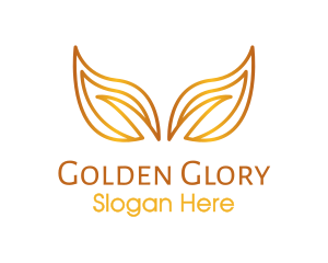 Glory - Gradient Gold Leaves logo design