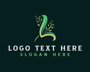 Initial - Natural Plants Letter L logo design