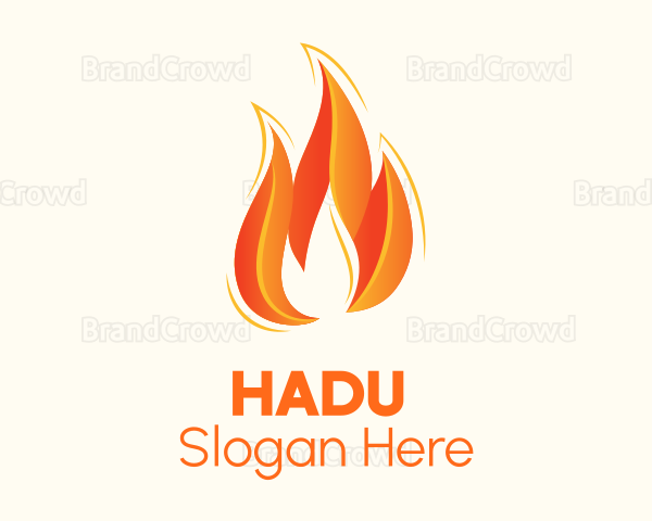 Hot Blazing Fire Logo