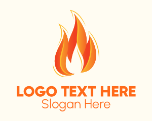 Grill - Hot Blazing Fire logo design