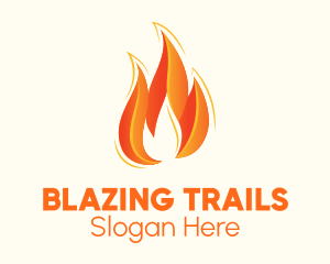 Hot Blazing Fire logo design