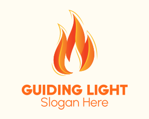 Hot Blazing Fire logo design