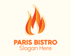 Hot Blazing Fire logo design