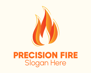 Hot Blazing Fire logo design