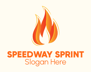 Hot - Hot Blazing Fire logo design