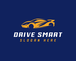 Auto Driving Sports Car logo design