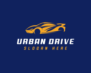 Auto Driving Sports Car logo design