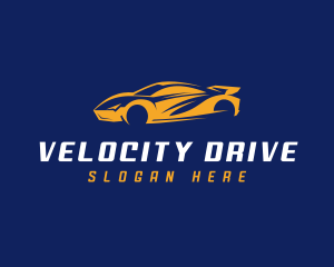 Drive - Auto Driving Sports Car logo design