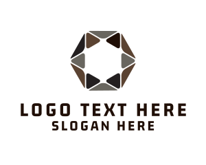 Hexagon Star Decor logo design