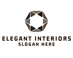 Hexagon Star Decor logo design