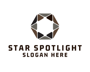 Hexagon Star Decor logo design