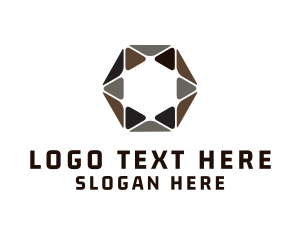Interior Decoration - Hexagon Star Decor logo design