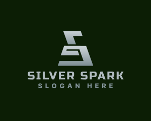 Steel Silver Letter S logo design