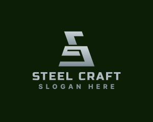 Steel - Steel Construction Machine logo design