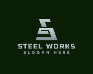 Steel Construction Machine  logo design