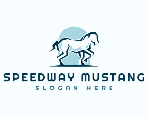 Mustang - Horse Equine Animal logo design