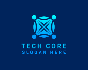 Tech Globe Gradient logo design