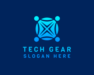 Tech Globe Gradient logo design