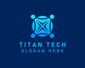 Tech Globe Gradient logo design