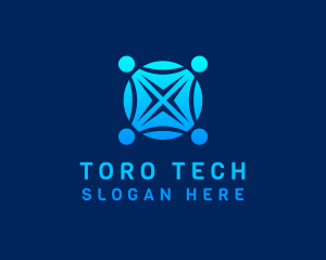 Tech Globe Gradient logo design