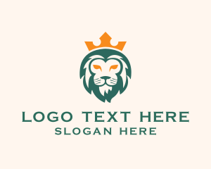 Crown - Crown Lion Head logo design