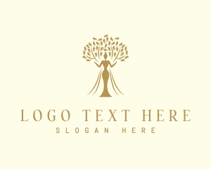 Retreat - Organic Tree Woman logo design