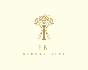 Wellness - Organic Tree Woman logo design