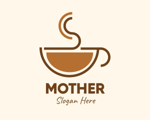 Caffeine - Espresso Coffee Cup logo design