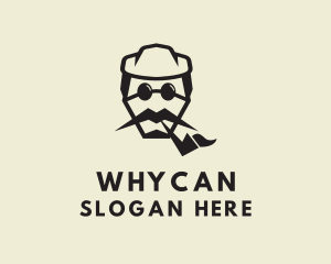 Smoking - Hipster Cigar Man logo design