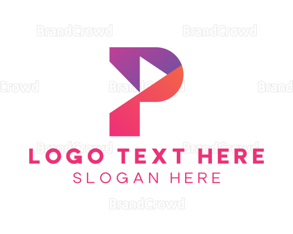 Colorful Geometric P Logo