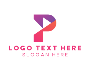 Architecture - Colorful Geometric P logo design