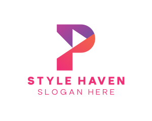 Colorful Geometric P Logo