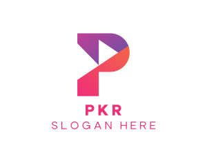 Colorful Geometric P logo design