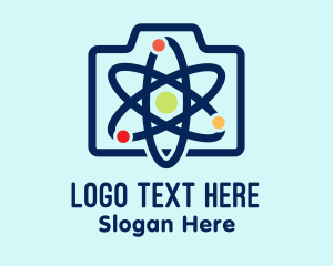 Scientist - Atomic Camera Shutter logo design