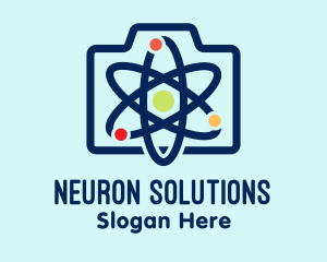 Neuron - Atomic Camera Shutter logo design