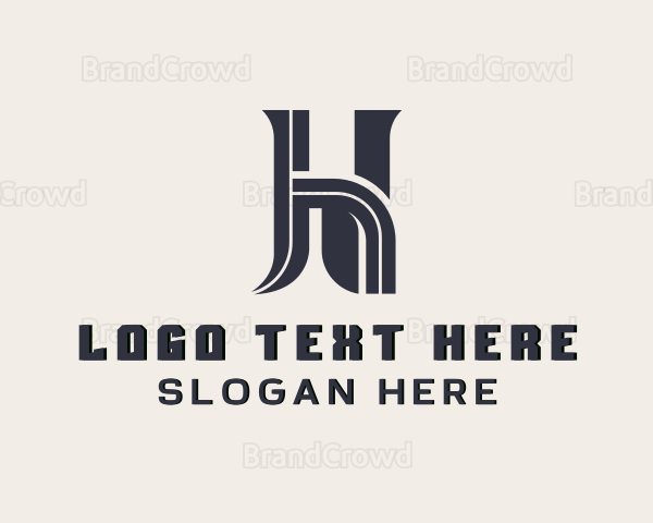 Industrial Contractor Builder Letter H Logo