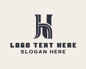 Engineer - Industrial Contractor Builder Letter H logo design