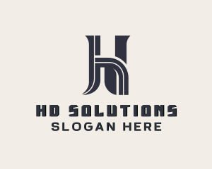 Industrial Contractor Builder Letter H logo design