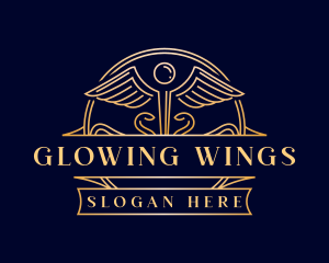 Caduceus Medical Wings logo design