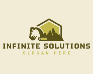 Mining Mountain Excavator Logo