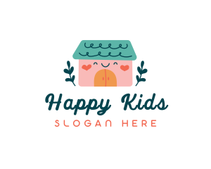 Happy Kindergarten House logo design