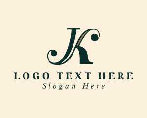 Letter K - Elegant Styling Letter K logo design