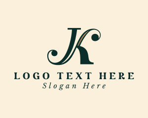 Elegant Styling Letter K Logo