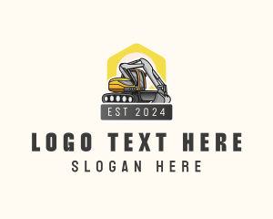 Heavy Machinery - Excavation Mining Machinery logo design