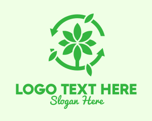 Botanical - Green Plant Cycle logo design