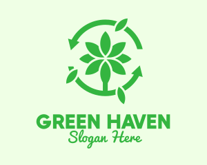 Green Plant Cycle logo design