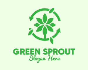 Green Plant Cycle logo design