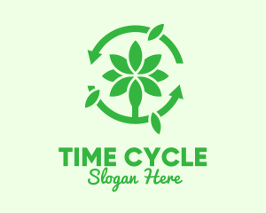 Green Plant Cycle logo design