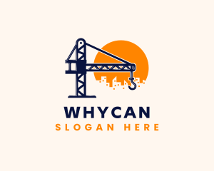 Crane Building Construction Logo