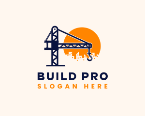 Crane Building Construction logo design